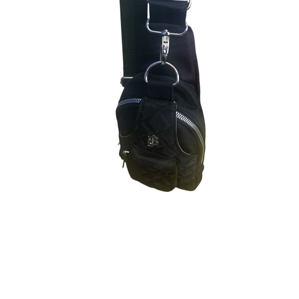 Black Quilted Crossbody Sling Bag